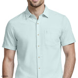 LUXURY S/S BUTTON-DOWN SHIRT - WASABI