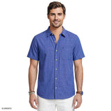 LUXURY S/S BUTTON-DOWN SHIRT - MEDIEVAL BLUE
