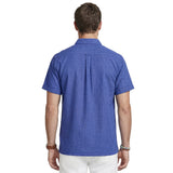 LUXURY S/S BUTTON-DOWN SHIRT - MEDIEVAL BLUE