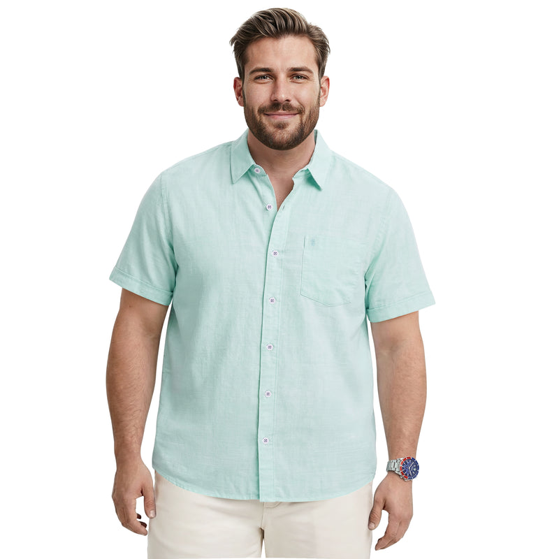 big and tall green dress shirt & Luxury Short Sleeve Button-Down - Izod Sportswear - Wasabi color:navy Rose Gold Sequin Mermaid Fall_Color Fit Button