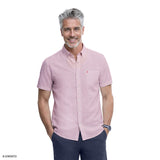 BREEZE S/S PRINTED BUTTON-DOWN SHIRT - PINK LEMONADE