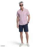 BREEZE S/S PRINTED BUTTON-DOWN SHIRT - PINK LEMONADE