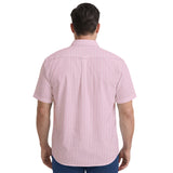 BIG & TALL BREEZE S/S PRINTED BUTTON-DOWN SHIRT - PINK LEMONADE