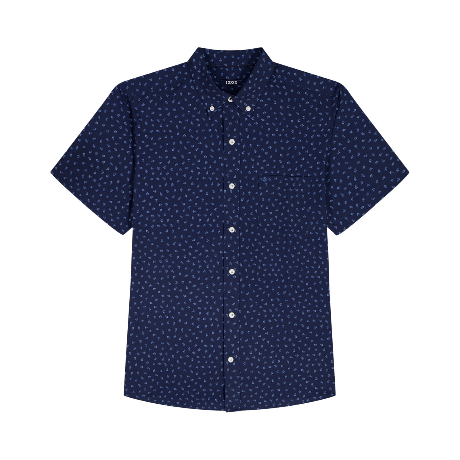 BREEZE S/S PRINTED BUTTON-DOWN SHIRT - LICHEN BLUE – IZOD