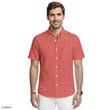 BREEZE S/S PRINTED BUTTON-DOWN SHIRT - SALTWATER RED