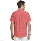 BREEZE S/S PRINTED BUTTON-DOWN SHIRT - SALTWATER RED