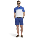 ADVANTAGE PERFORMANCE STRIPED POLO - CORNFLOWER BLUE