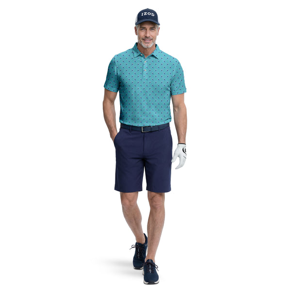 GOLF SWINGFLEX DOBBY SHORT - MEDIEVAL BLUE HTHR – IZOD