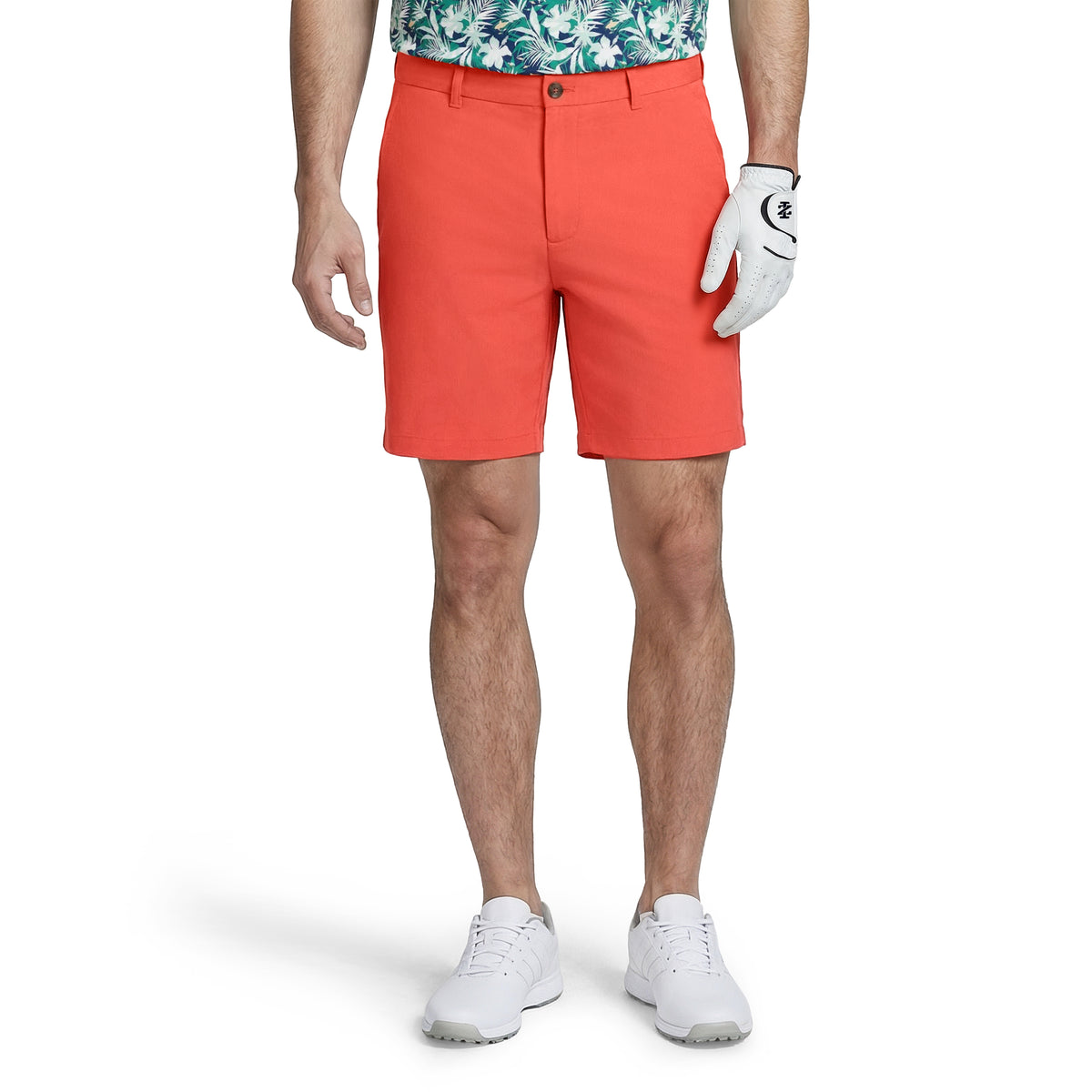 Short de jogging droit à coulisse orange homme | La Halle Short de jogging droit à coulisse orange homme | La Halle