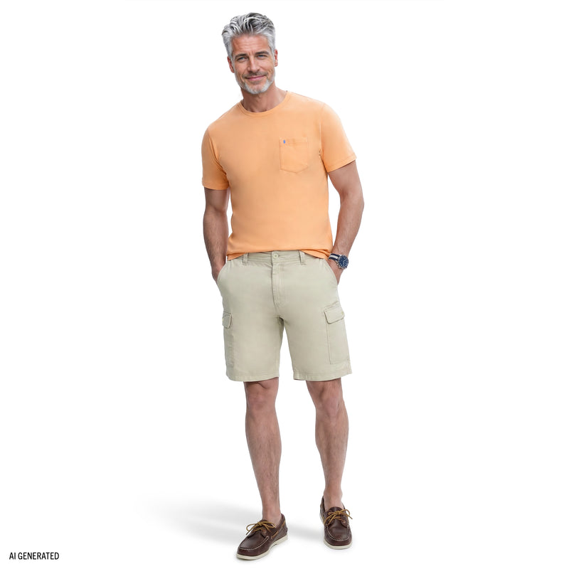 Saltwater Cargo Short - Izod Sportswear - SILVER BIRCH