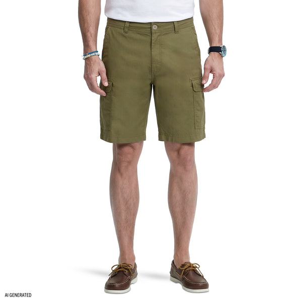 izod performance dress shorts Saltwater 9.5" Flat Front Chino Short