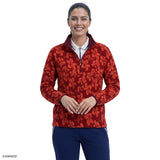 ALEX FLEECE QUARTER-ZIP PULLOVER - RED OCHRE