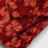 ALEX FLEECE PRINTED QUARTER-ZIP PULLOVER - RED OCHRE