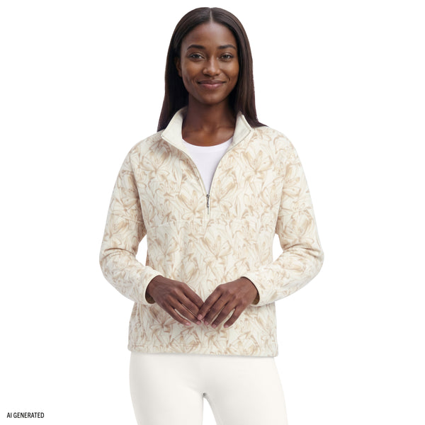 ALEX FLEECE QUARTER-ZIP PULLOVER - FEATHER GRAY – IZOD