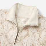 ALEX FLEECE PRINTED QUARTER-ZIP PULLOVER - FEATHER GRAY