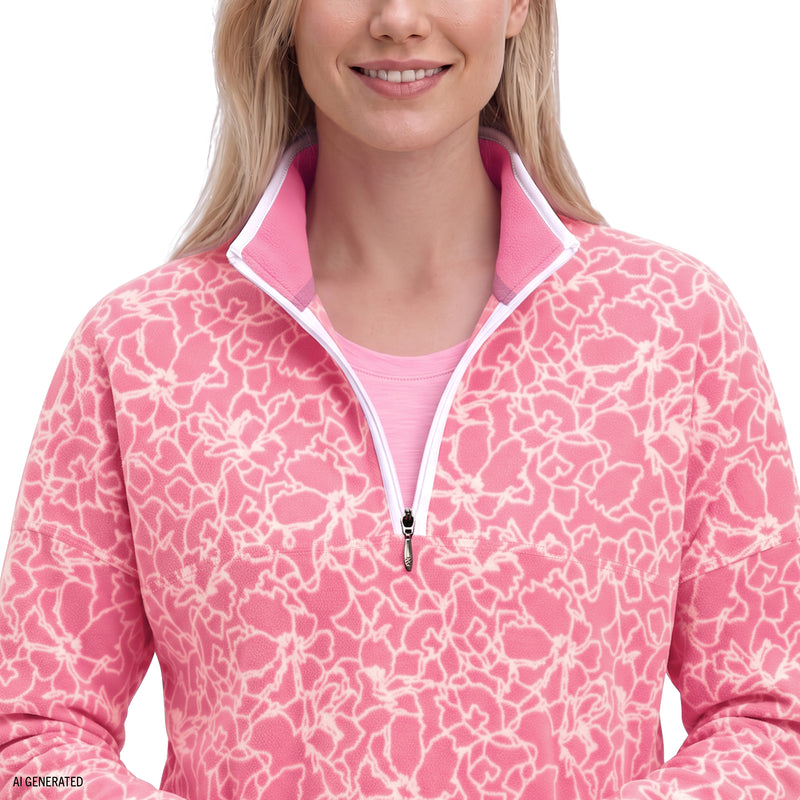 ALEX FLEECE QUARTER-ZIP PULLOVER - WILD ORCHID – IZOD