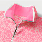 ALEX FLEECE PRINTED QUARTER-ZIP PULLOVER - WILD ORCHID