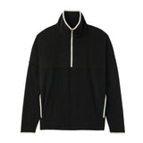 ALEX FLEECE QUARTER-ZIP PULLOVER - CAVIAR