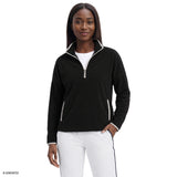 ALEX FLEECE QUARTER-ZIP PULLOVER - CAVIAR