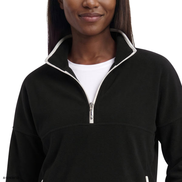 ALEX FLEECE QUARTER-ZIP PULLOVER - CAVIAR – IZOD