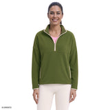 ALEX FLEECE QUARTER-ZIP PULLOVER - KOMBU GREEN