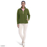 ALEX FLEECE QUARTER-ZIP PULLOVER - KOMBU GREEN