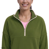 ALEX FLEECE QUARTER-ZIP PULLOVER - KOMBU GREEN