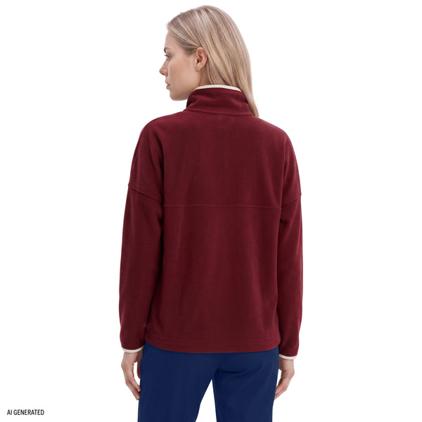 ALEX FLEECE QUARTER-ZIP PULLOVER - CHOCOLATE TRUFFLE – IZOD