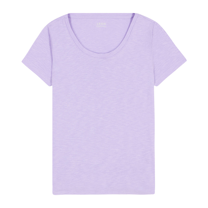 ALEX SHORT SLEEVE SLUB T-SHIRT - VIOLET TULIP