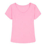 ALEX SHORT SLEEVE SLUB T-SHIRT - SACHET PINK