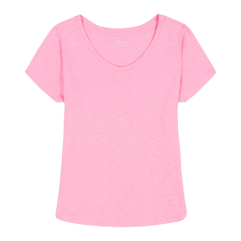 ALEX SHORT SLEEVE SLUB T-SHIRT - SACHET PINK