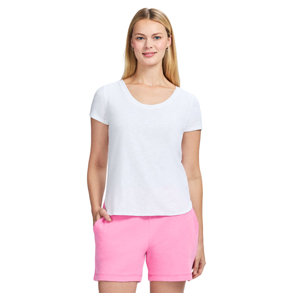 ALEX SHORT SLEEVE SLUB T-SHIRT - BRIGHT WHITE