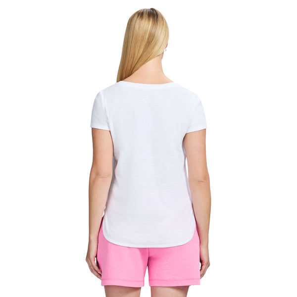 ALEX SHORT SLEEVE SLUB T-SHIRT - BRIGHT WHITE