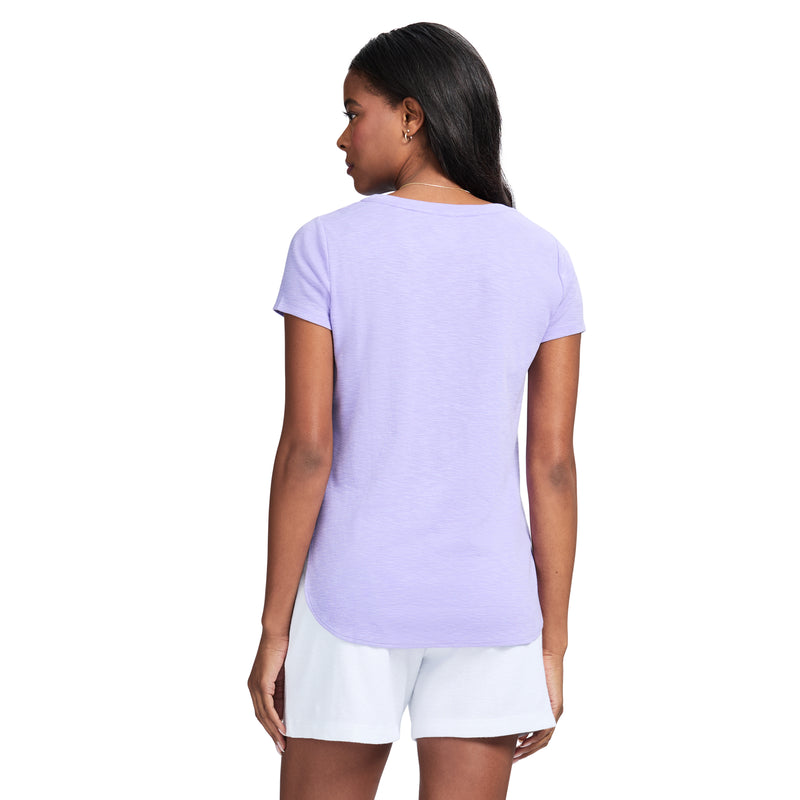 ALEX SHORT SLEEVE SLUB T-SHIRT - VIOLET TULIP