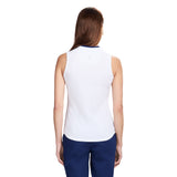VEE-RONICA COLLARLESS POLO  - BRIGHT WHITE