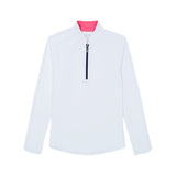 PALOMA PERFORMANCE STRETCH LONG SLEEVE 1/4 ZIP PULLOVER - BRIGHT WHITE
