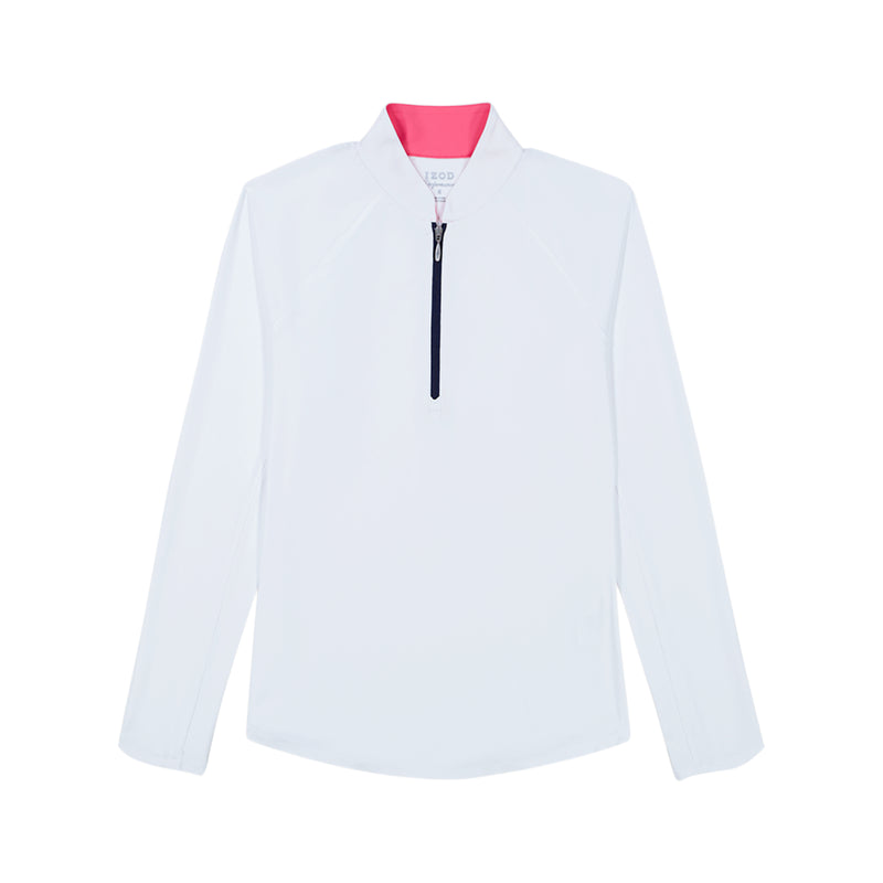 PALOMA PERFORMANCE STRETCH LONG SLEEVE 1/4 ZIP PULLOVER - BRIGHT WHITE