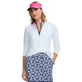 PALOMA PERFORMANCE STRETCH LONG SLEEVE 1/4 ZIP PULLOVER - BRIGHT WHITE