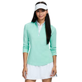 PALOMA PERFORMANCE STRETCH LONG SLEEVE 1/4 ZIP PULLOVER - ICE GREEN