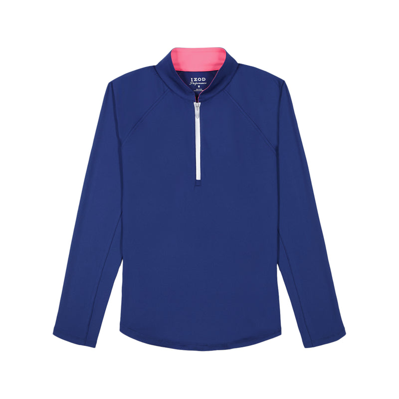 PALOMA PERFORMANCE STRETCH LONG SLEEVE 1/4 ZIP PULLOVER - MEDIEVAL BLUE