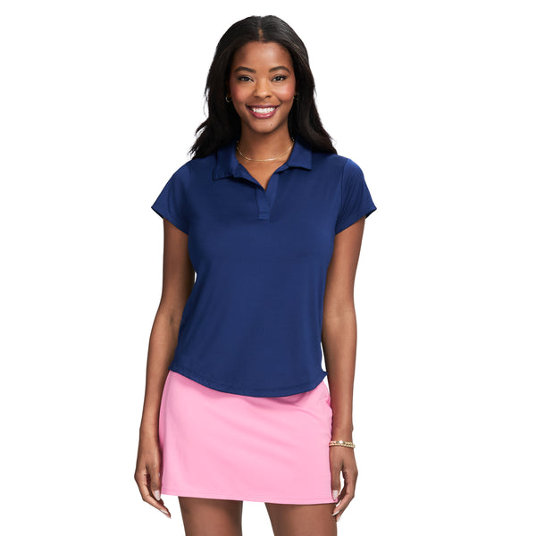 SIMONE SHORT SLEEVE POLO - MEDIEVAL BLUE