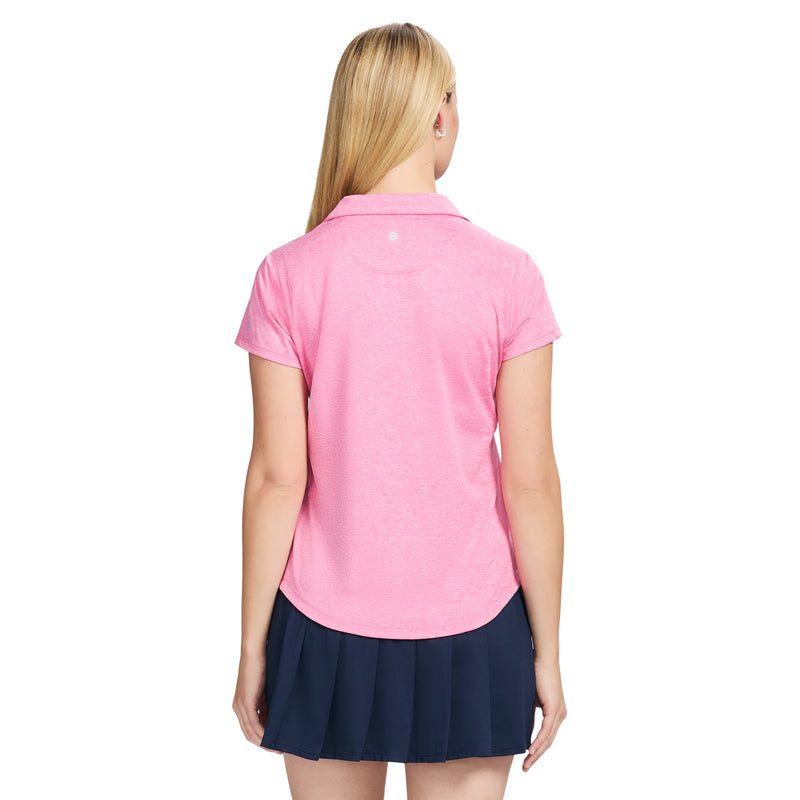 SIMONE SHORT SLEEVE POLO - SACHET PINK