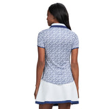 STELLA PRINTED SHORT SLEEVE POLO - BRIGHT WHITE