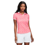 STELLA PRINTED SHORT SLEEVE POLO - CAYENNE