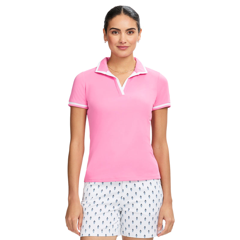 CYDNEY JOHNNY COLLAR POLO - SACHET PINK