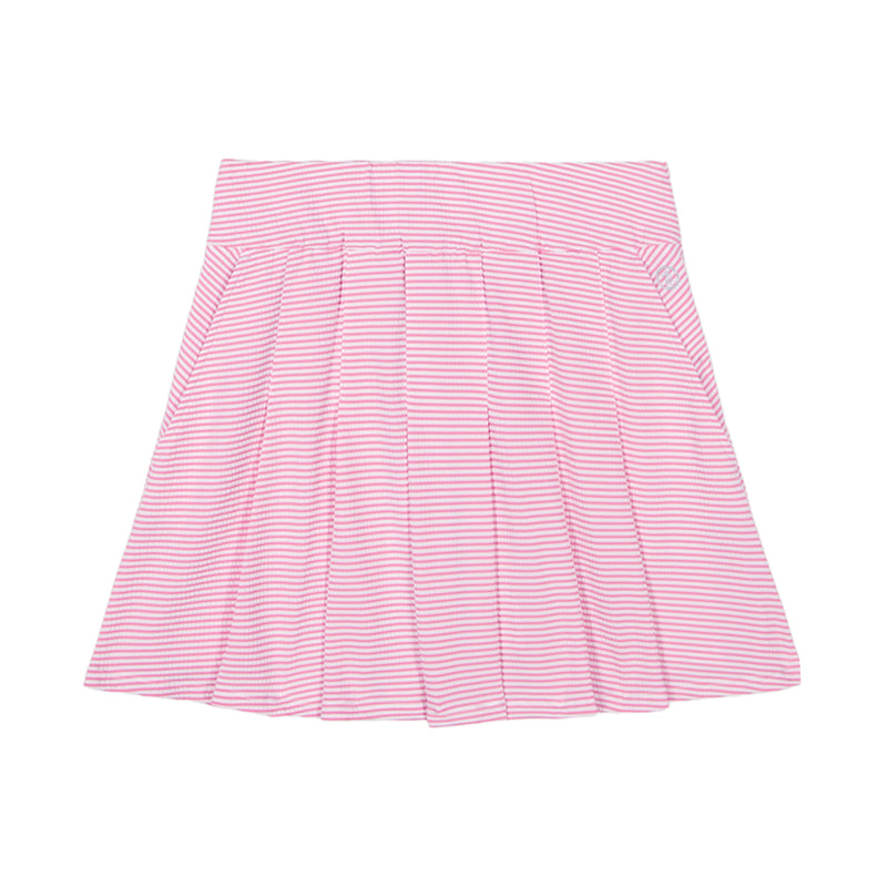 PAULINE PERFORMANCE STRETCH 15" PLEATED PULL-ON SKORT - SACHET PINK