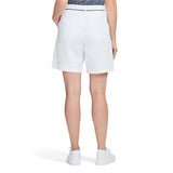 MARTINA PIPED TWILL SHORT - BRIGHT WHITE