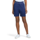 MARTINA PIPED TWILL SHORT - MEDIEVAL BLUE