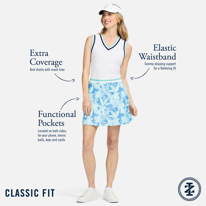 PAOLA PRINTED PULL-ON SKORT - LITTLE BOY BLUE