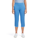 BILLIE PIPED SOLID CAPRI PANT - LITTLE BOY BLUE